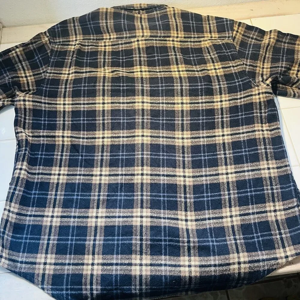 Timberland Men’s XL Plaid Flannel Shirt Long Sleeve Button Front Outdoor Workwea - Picture 3 of 8